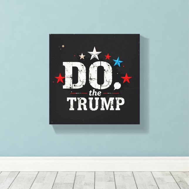 Gör Kanvastrycket Trump Stretched Canvastryck (Insitu (trägolv))