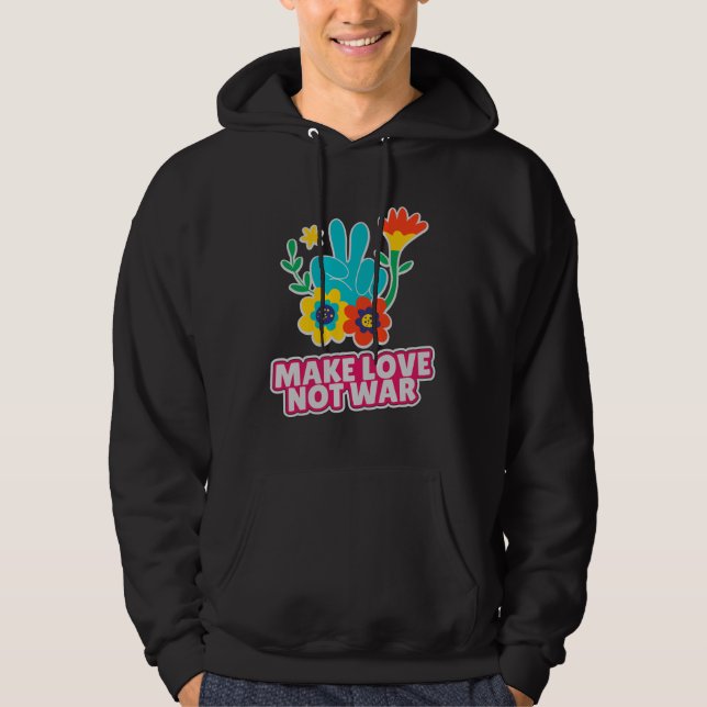 Gör kärlek inte krig hoodie (Framsida)