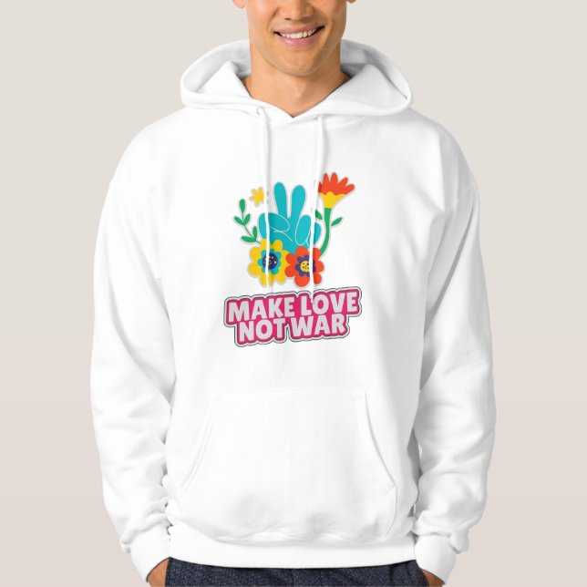 Gör kärlek inte krig hoodie (Framsida)