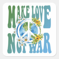 Gör Kärlek inte Krig Retro Hippie-Blommigt, Fredst