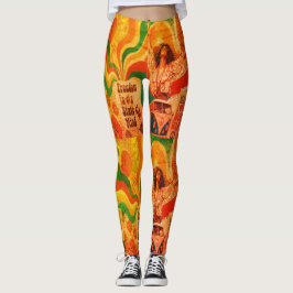 Gör kärlek inte krig Retro talesätt Söt tajt passf Leggings