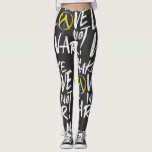 Gör Kärlek inte Krig stödja Ukraina Leggings<br><div class="desc">Låt inte Kärlek Krig visa ert stöd och kärlek för Ukraina. Utformningen av den fredsbevarande logotypen i färg i den ukrainska flagga är perfekt för människor som står i kontakt med Ukraina. Denna utformning passar också in i tiden för jorddagen,  som firas den 22 april.</div>