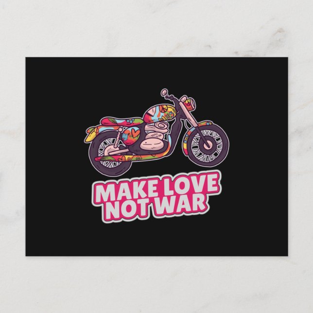 Gör kärlek inte krig vykort (Framsida)