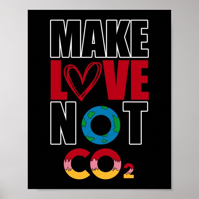 Gör Kärlek inte till koldioxid - klimatförändrings Poster (Framsidan)