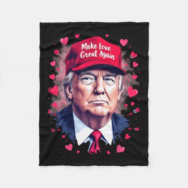 Gör Kärlek till Underbar igen, lustigt Trump Alla  Fleecefilt (Framsidan)