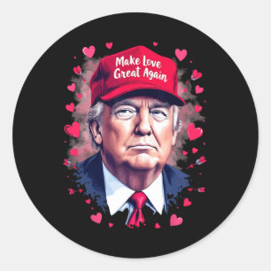Gör Kärlek till Underbar igen, lustigt Trump Alla Runt Klistermärke