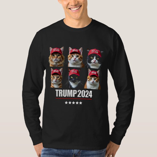 Gör kattarna Säkra igen Maga Trump-val T Shirt (Framsida)
