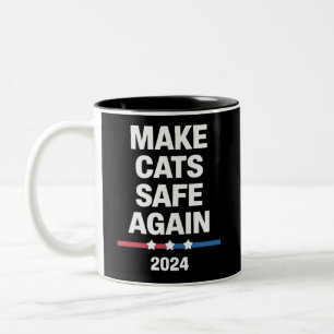 Gör Katter Säkra Igen Roligt 2024 Presidentval Två-Tonad Mugg