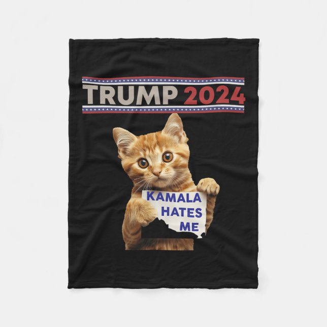 Gör katter Säkra igen till Trump-katter för Trump Fleecefilt (Framsidan)