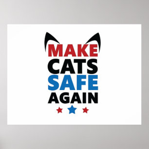 Gör katter Säkra igen till trumval Omröstning Poster