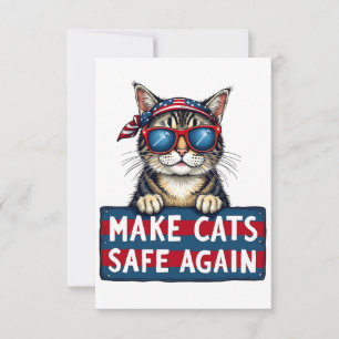 Gör katter Säkra igen till trumval Omröstning Tack Kort