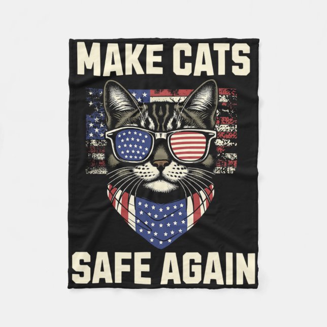 Gör katter säkra igen Trump Katter för Trump  Fleecefilt (Framsidan)
