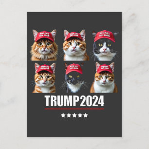 Gör Katter Stora Igen Maga Trump Val Vykort