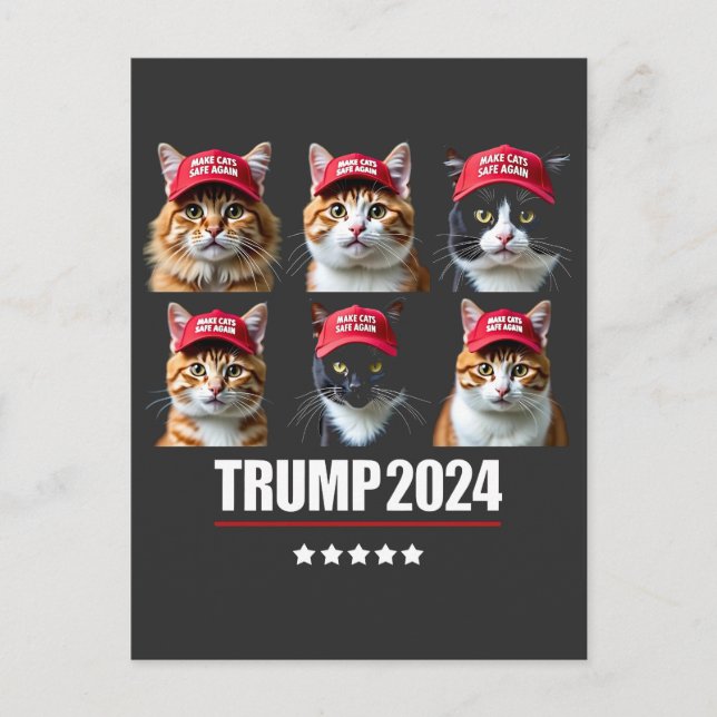 Gör Katter Stora Igen Maga Trump Val Vykort (Framsida)