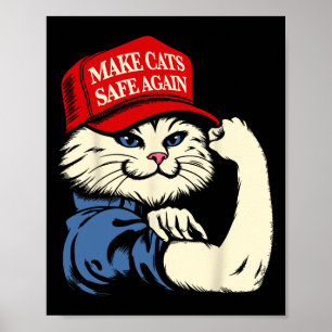 Gör Katter Stora Igen Röd Hatt Katter För Trump Pr Poster