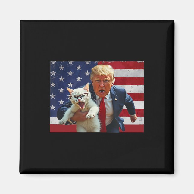 Gör Katter Stora Igen Trump Katter För Trump Vann  Magnet (Framsidan)