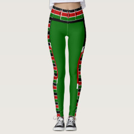 Gör Kenyas nationalstat Flagga till trosor Leggings