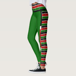Gör Kenyas nationalstat Flagga till trosor Leggings