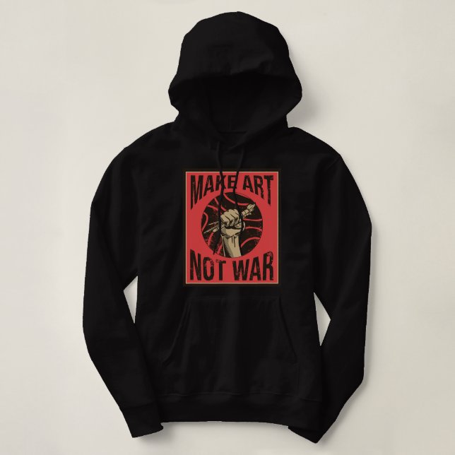 Gör konst inte till krig, fredliga konstnärer Fred T Shirt (Design framsida)