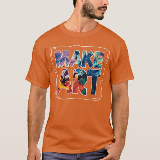 Gör konst rolig konstnär konstnärlig humor målning t shirt