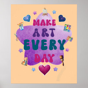 Gör konst varje dag poster