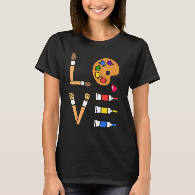 GÖR konstnärlig Coola för målning av Humor T Shirt (Framsida)