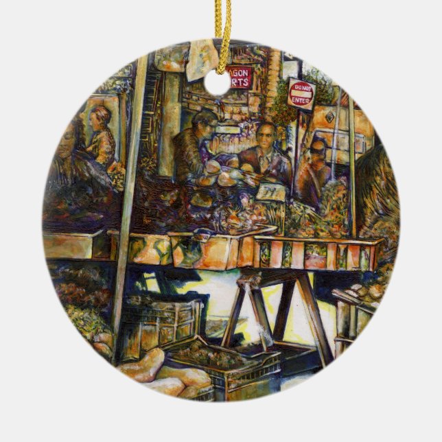 Gör kreativiteten Glimmer till allt ljusare Julgransprydnad Keramik (Framsidan)