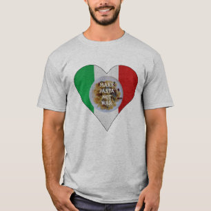 Gör krig för pasta inte den italienska tee shirt