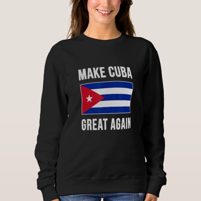 Gör Kuba Underbart igen, roligt, kubanskt Flagga G T Shirt (Framsida)