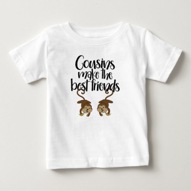 "Gör kusiner apabodysuiten för bästa vän" T Shirt (Framsida)