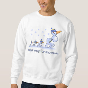 Gör långt för snögubbeskjorta sweatshirt
