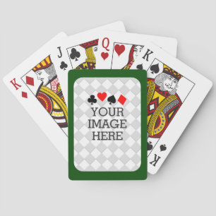 Gör lätt ditt eget i en att kliva i skoggrönt spel kort