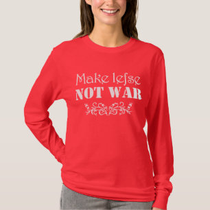 Gör Lefse, inte rolig skandinavisk T-tröja för T-shirt