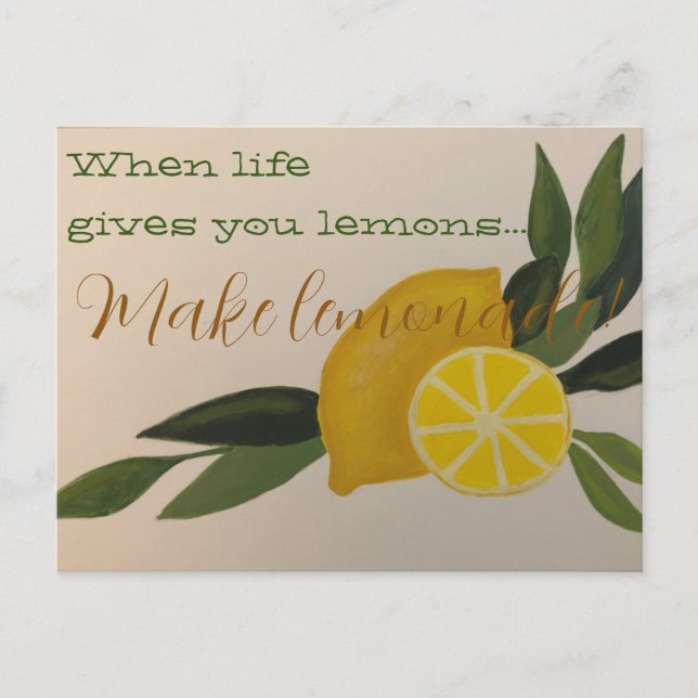 Gör lemonad vykort (Framsida)