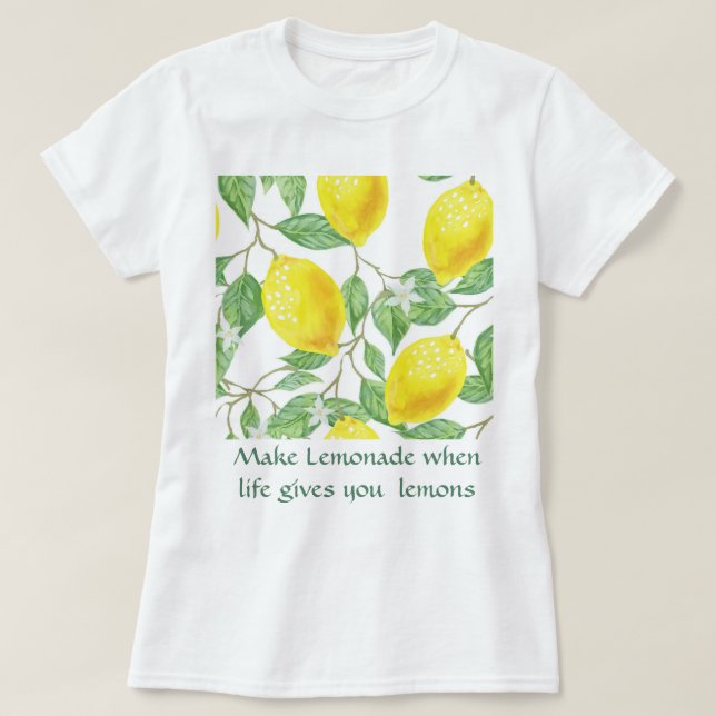 Gör Lemonade/Lemon Recipe T-Shirt (Design framsida)