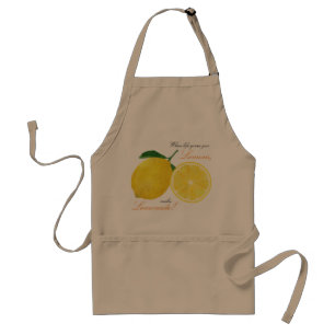 Gör lemonade!", "när liv ger dig citroner, förkläde