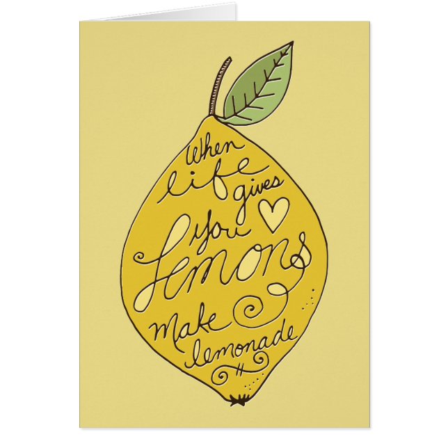 Gör Lemonadecitronen Hälsningskort (Framsidan)