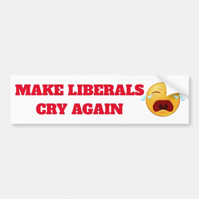 Gör liberal person gråter igen på bildekal (Framsidan)