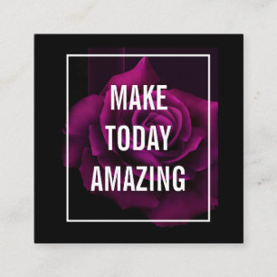 Gör Lila Ro inspirationslös idag Fyrkantigt Visitkort