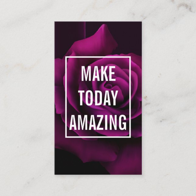 Gör Lila Ro inspirationslös idag Visitkort (Framsida)