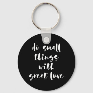 Gör lilla saker med underbar kärleksvartkeychain nyckelring