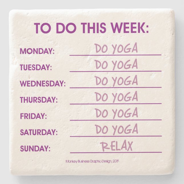 GÖR LISTA: YOGA STENUNDERLÄGG (Framsidan)