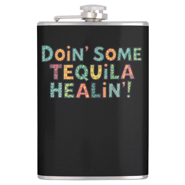 Gör lite tequilaläkning fickplunta (Framsidan)