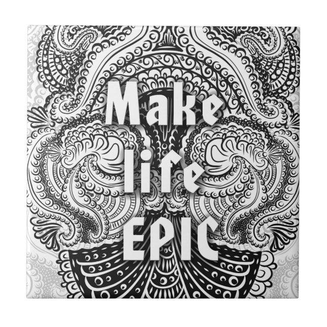 Gör liv till EPIC - positiv offert Kakelplatta (Framsidan)