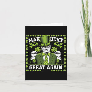 Gör Lucky Great Again Trump St. Patrick's Day Lep Kort