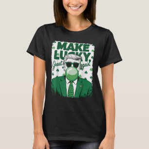 Gör Lucky Underbar igen Trump Bubble Gum St Patric T Shirt