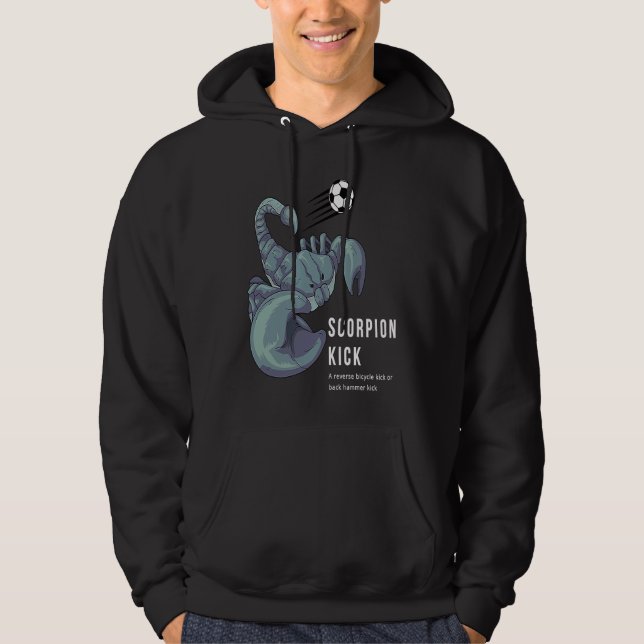 Gör mål via skorpion spark  Fotboll Hoodie (Framsida)