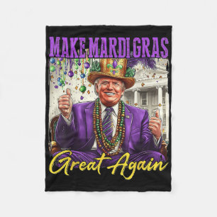 Gör Mardi Gras Stora Igen Fleecefilt