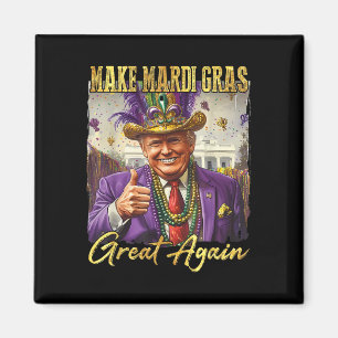 Gör Mardi Gras Stort Igen Roligt Trump 2025 Män Magnet