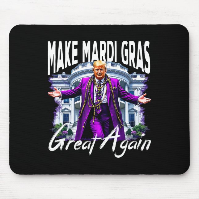 Gör Mardi Gras Underbar igen, dra Pärlor-masken oc Musmatta (Framsidan)